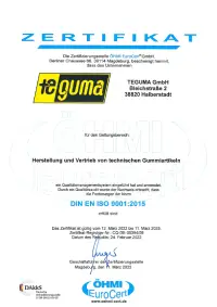 Teguma GmbH Zertifizierung