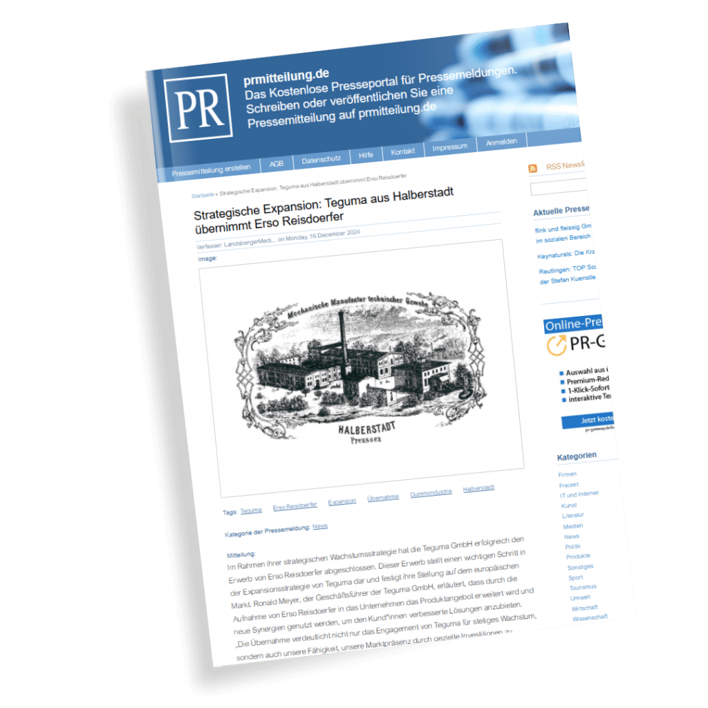 Hochwertige Gummiprodukte und Gummikomponenten – Teguma GmbH Halberstadt